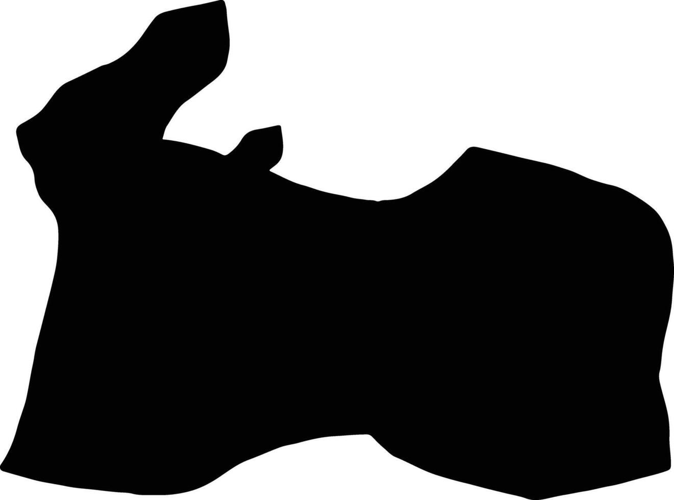 Darhan-Uul Mongolia silhouette map vector