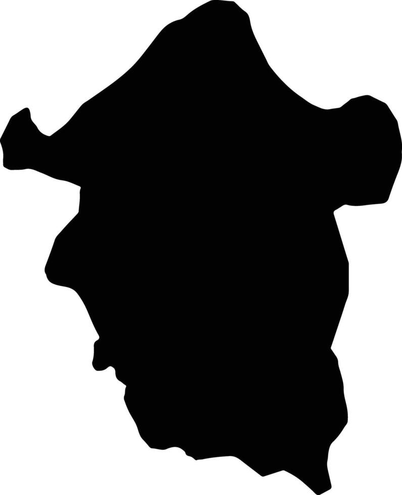 Enugu Nigeria silhouette map vector