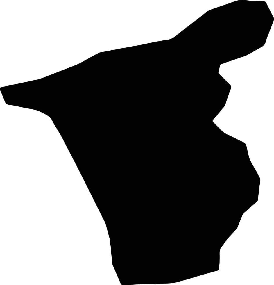 Ermera East Timor silhouette map vector