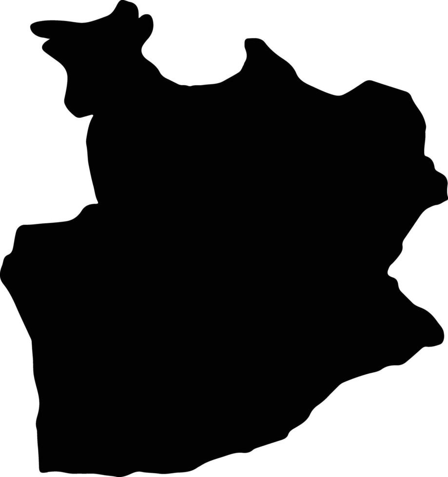 Dornogovi Mongolia silhouette map vector