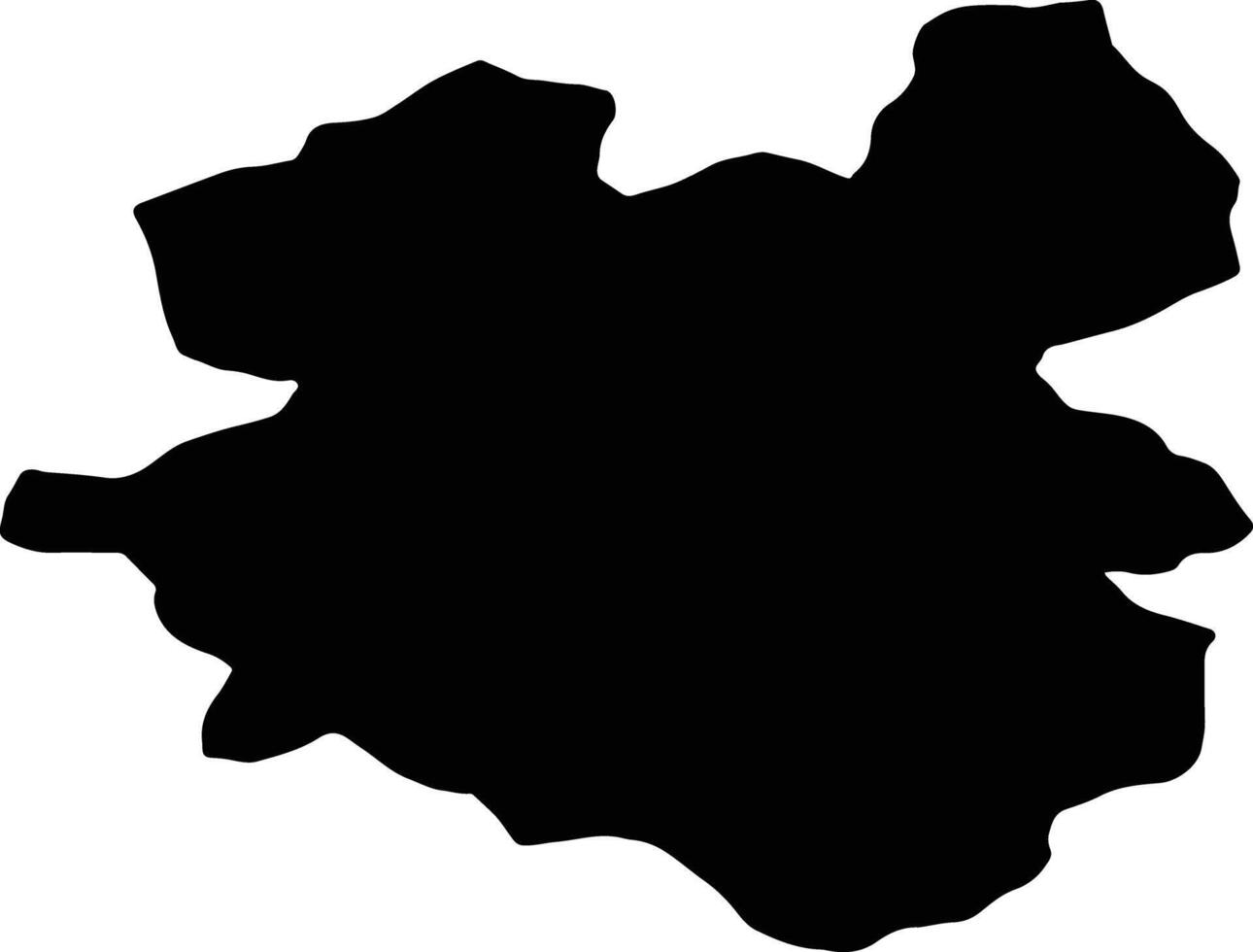 Erzurum Turkey silhouette map vector