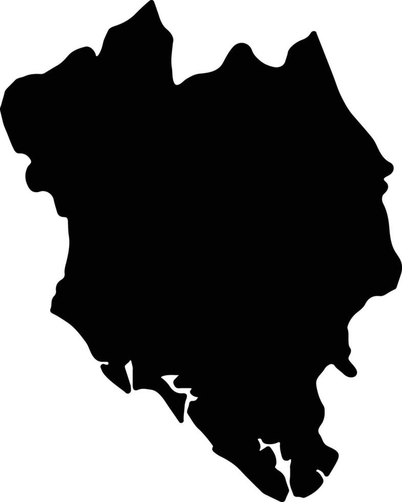 Chanthaburi Thailand silhouette map vector
