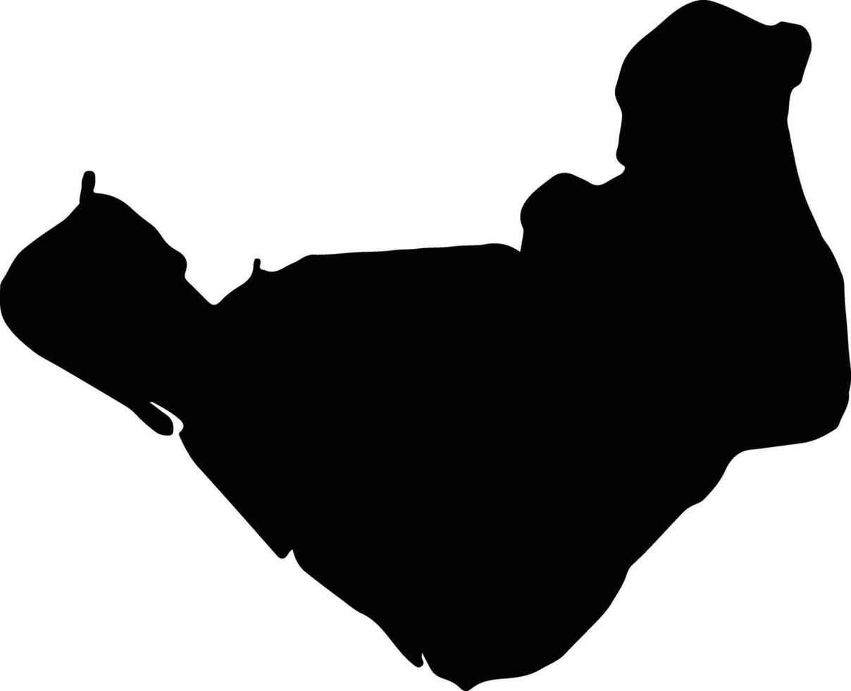 Chinandega Nicaragua silhouette map vector