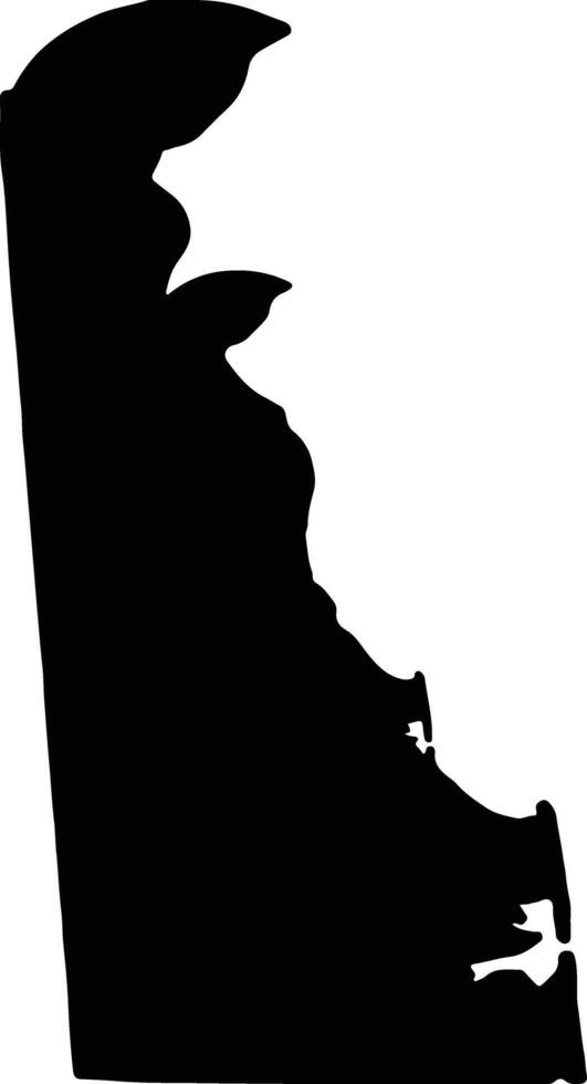 Delaware United States of America silhouette map vector