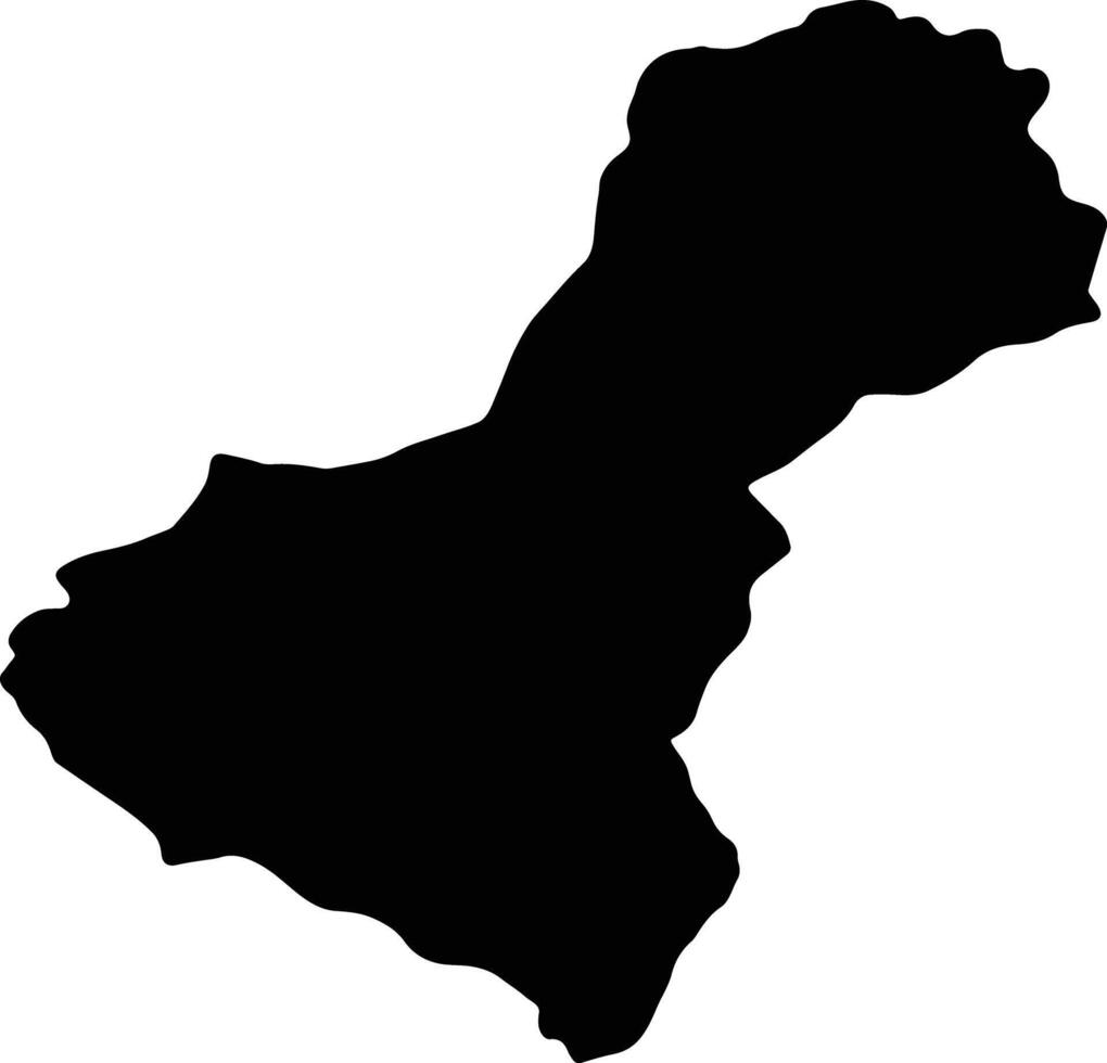 Dhawalagiri Nepal silhouette map vector