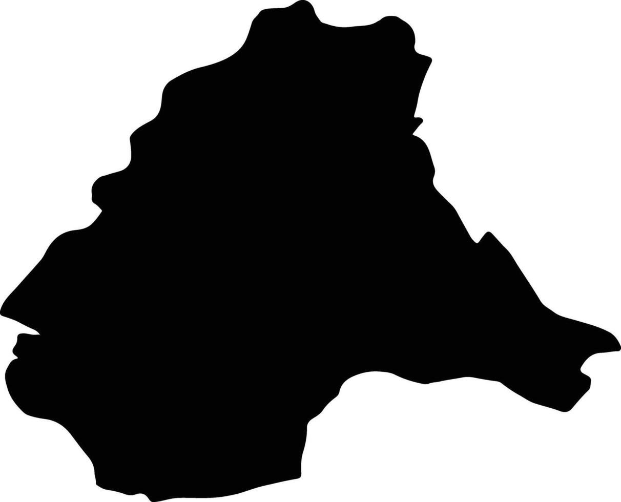 Diekirch Luxembourg silhouette map vector