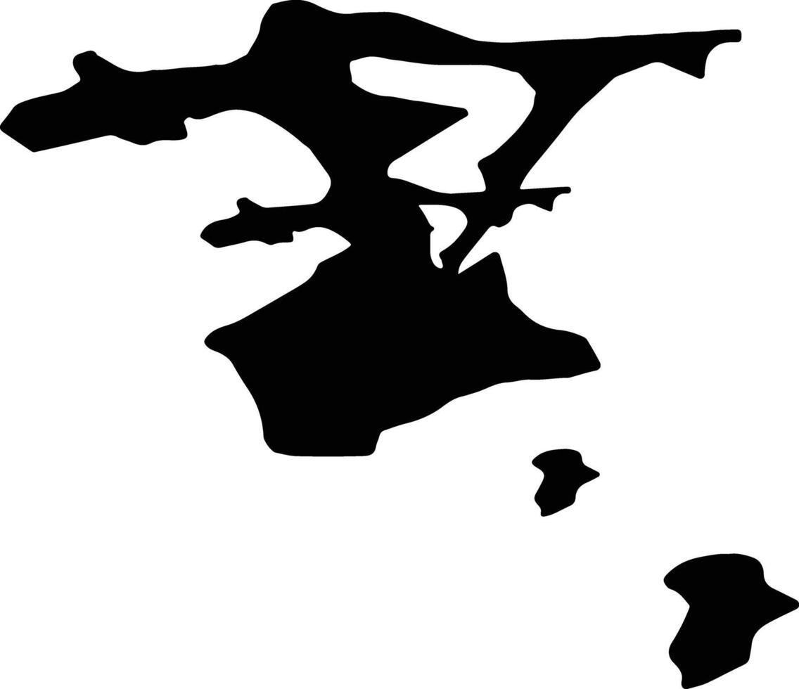 Chatham Islands Territory New Zealand silhouette map vector