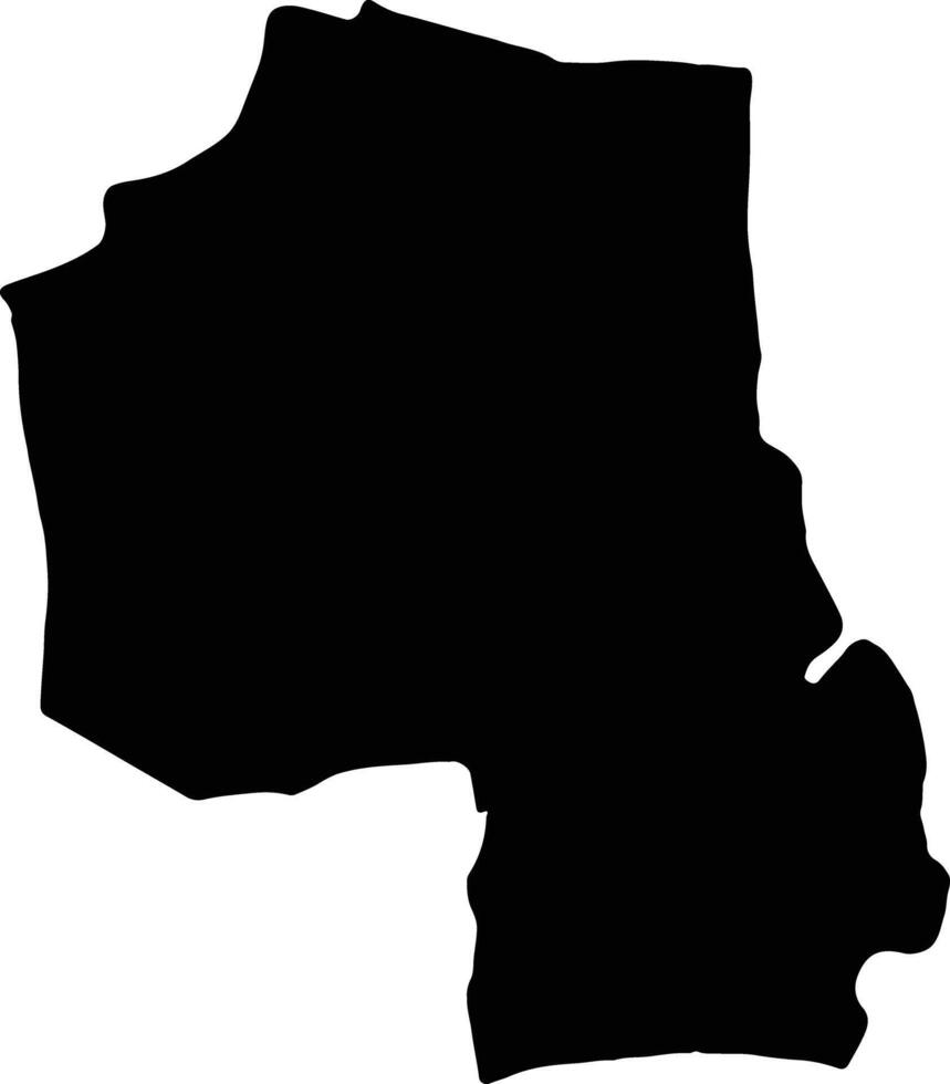 Hajjah Yemen silhouette map vector