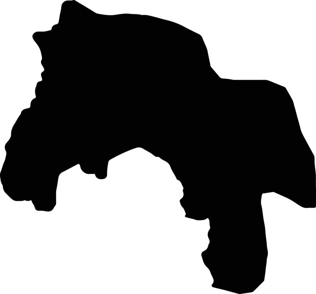 Ihorombe Madagascar silhouette map vector