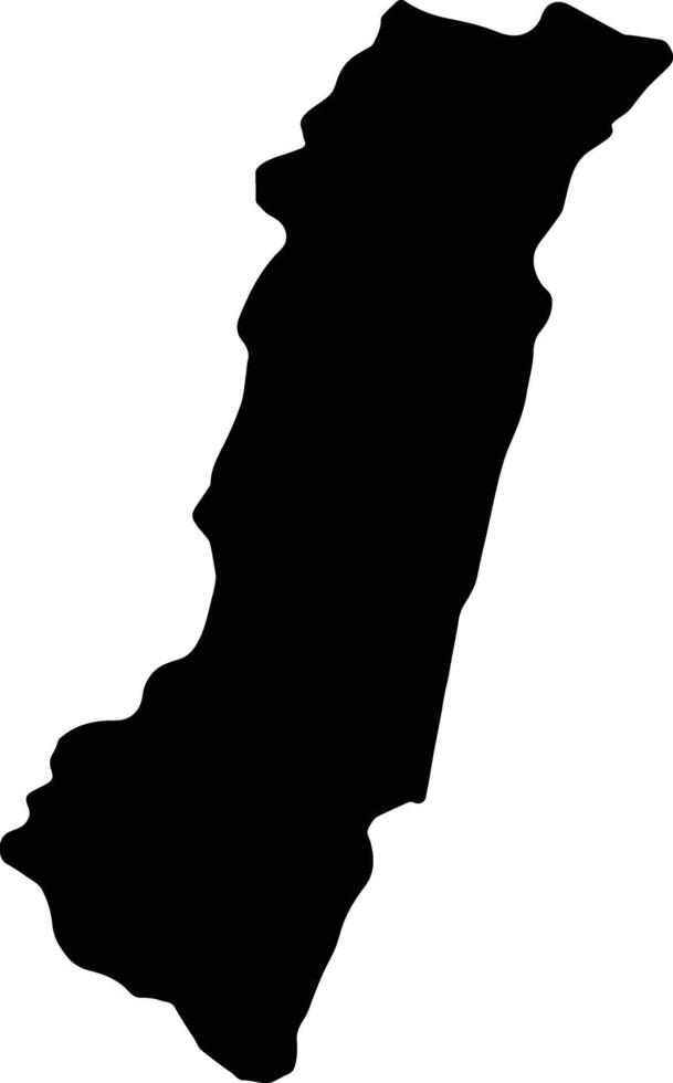 Hualien Taiwan silhouette map vector