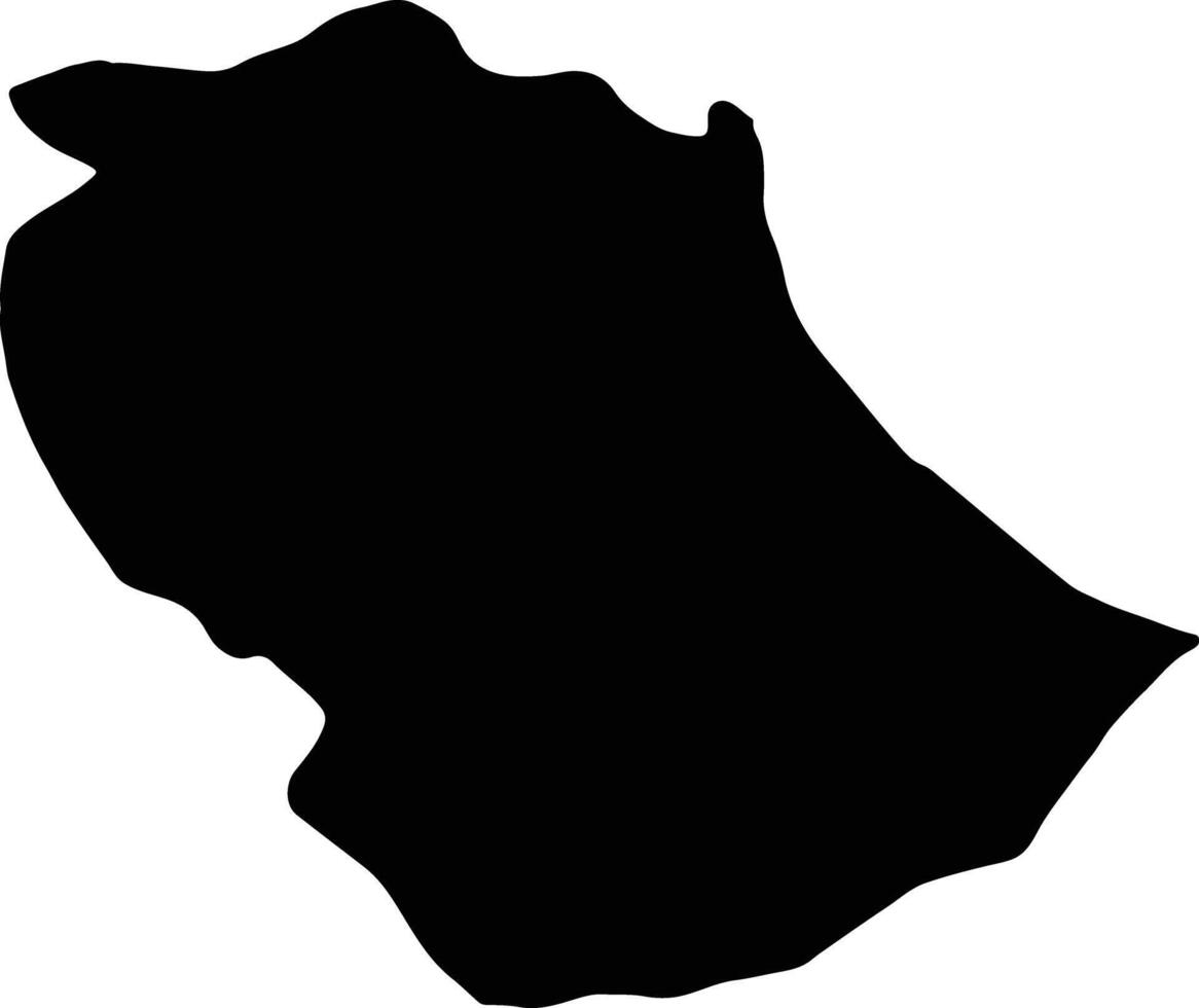 Gabes Tunisia silhouette map vector