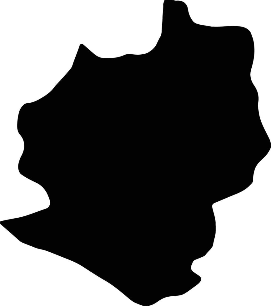 Harare Zimbabwe silhouette map vector