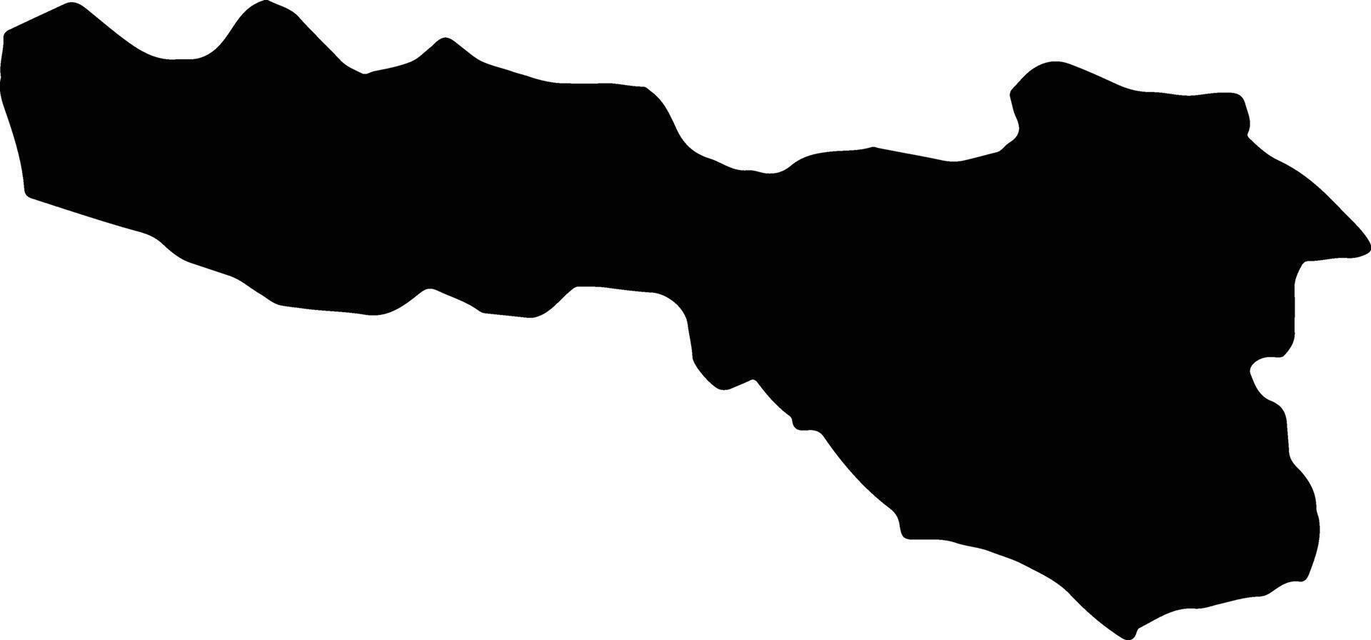 Gostivar Macedonia silhouette map vector