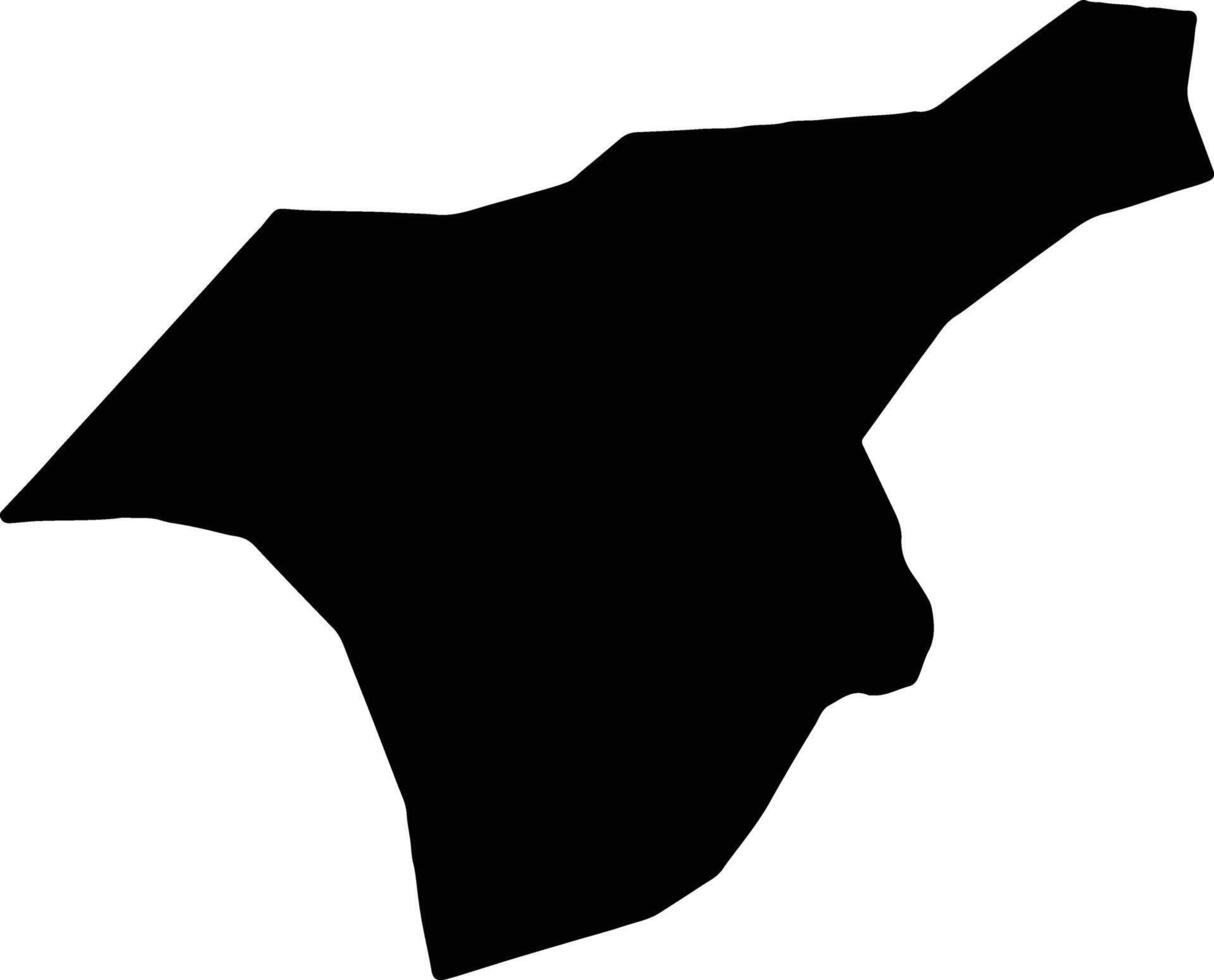Grand Port Mauritius silhouette map vector