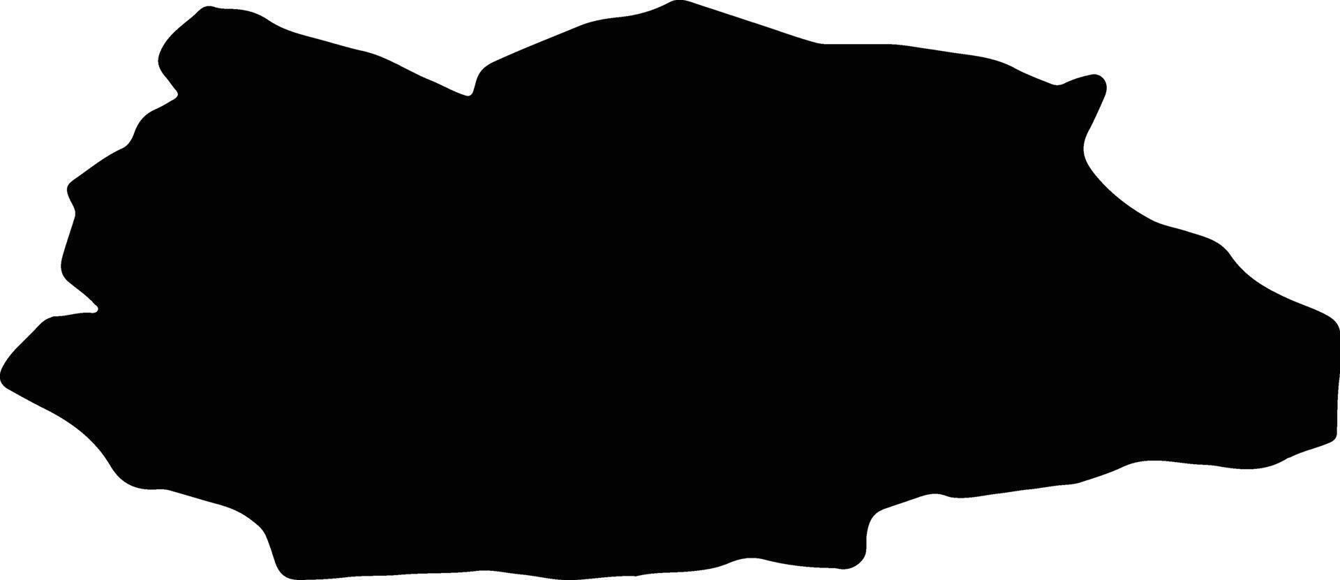 Gafsa Tunisia silhouette map vector