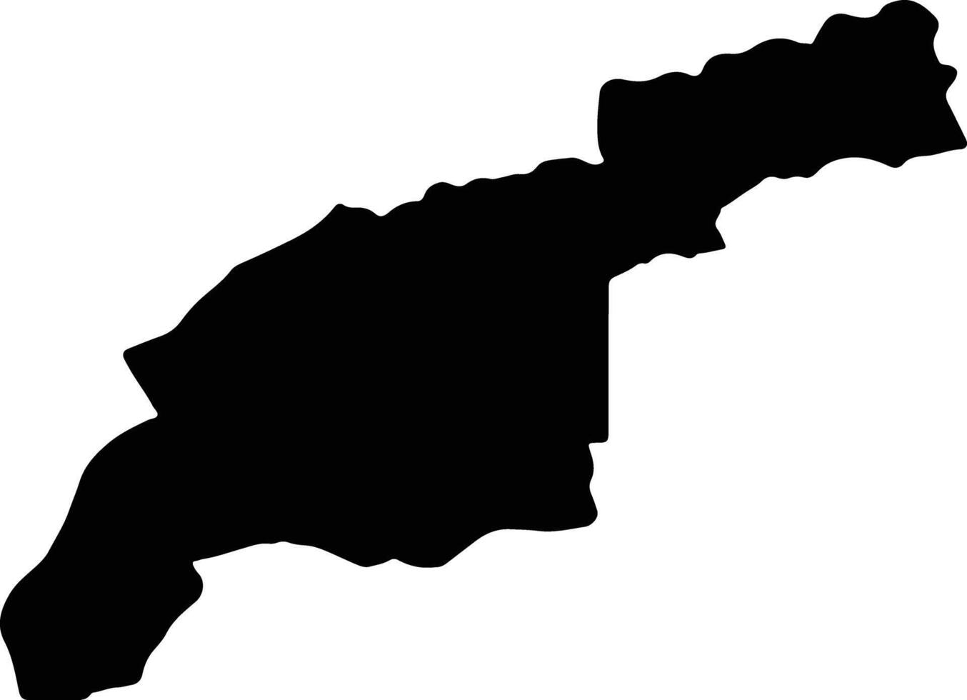 Guelmim - Es-Semara Morocco silhouette map vector