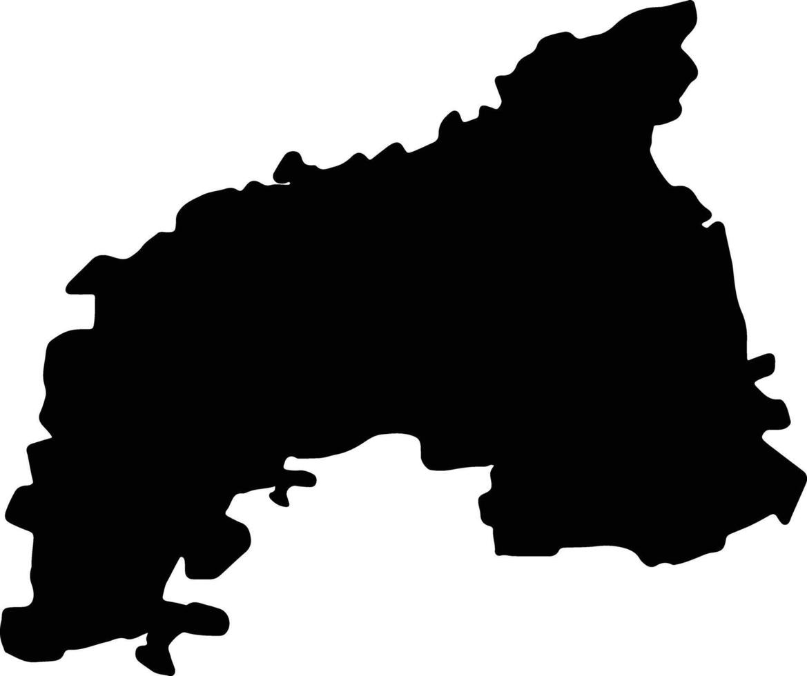 khomas Namibia silueta mapa vector