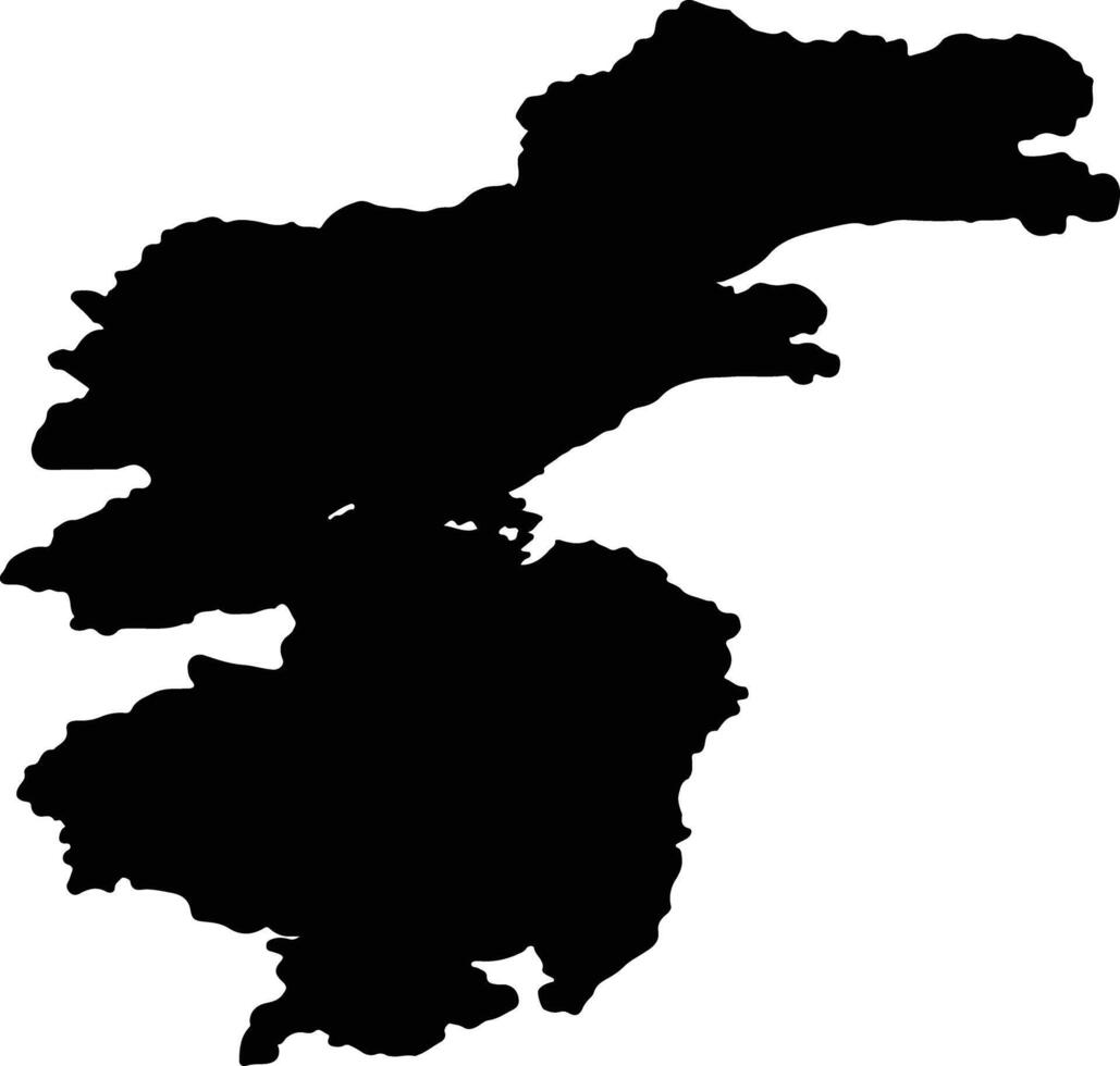 Khabarovsk Russia silhouette map vector