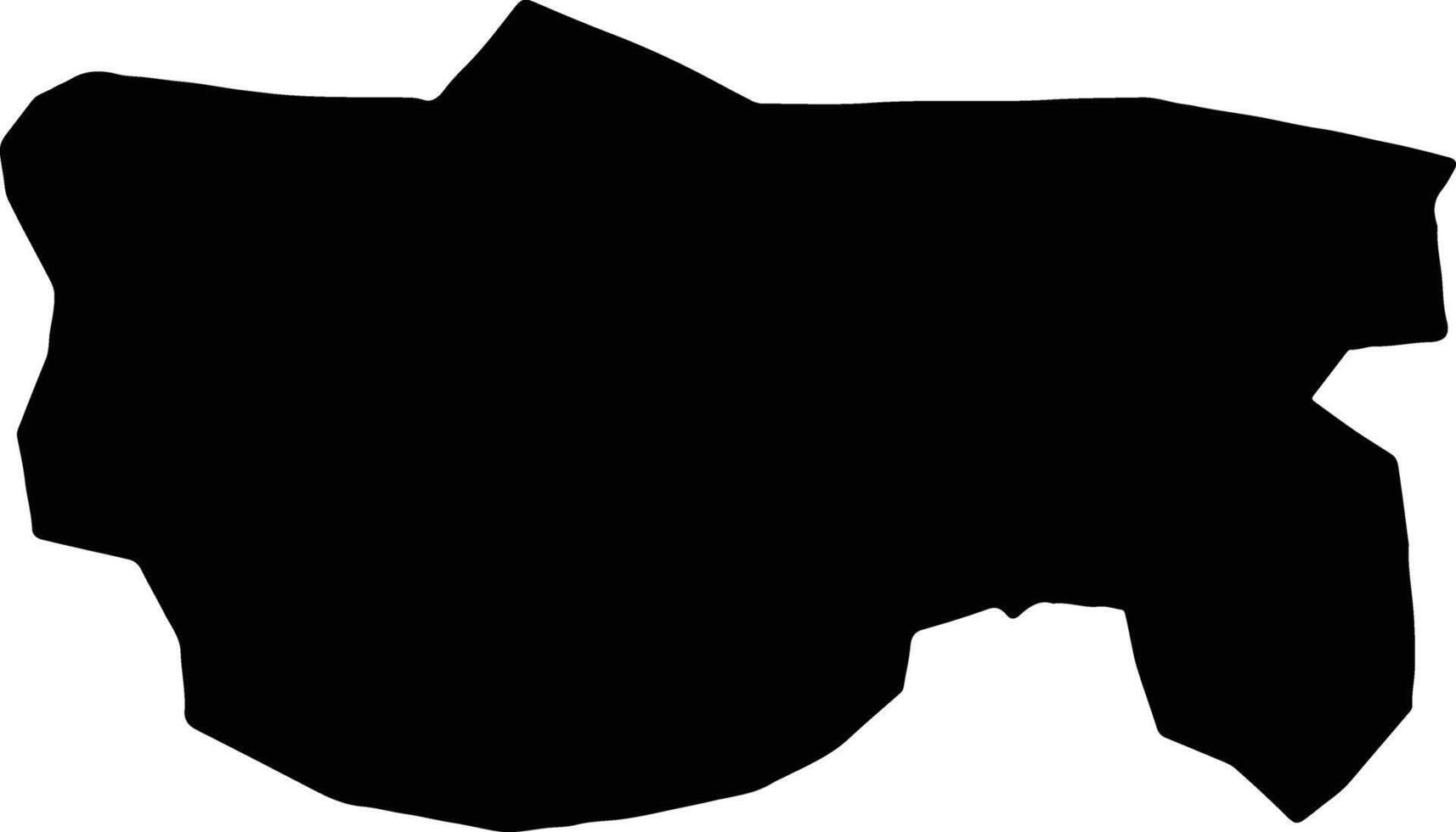 Kolasin Montenegro silhouette map vector