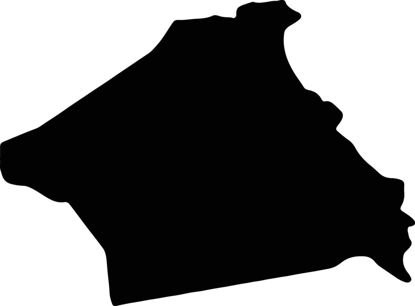 Kebili Tunisia silhouette map vector