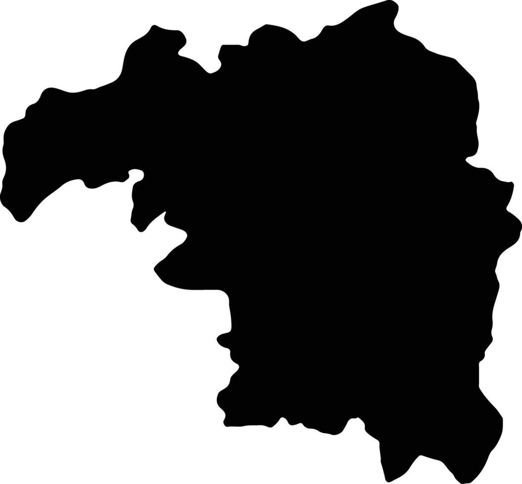 Kaduna Nigeria silhouette map vector