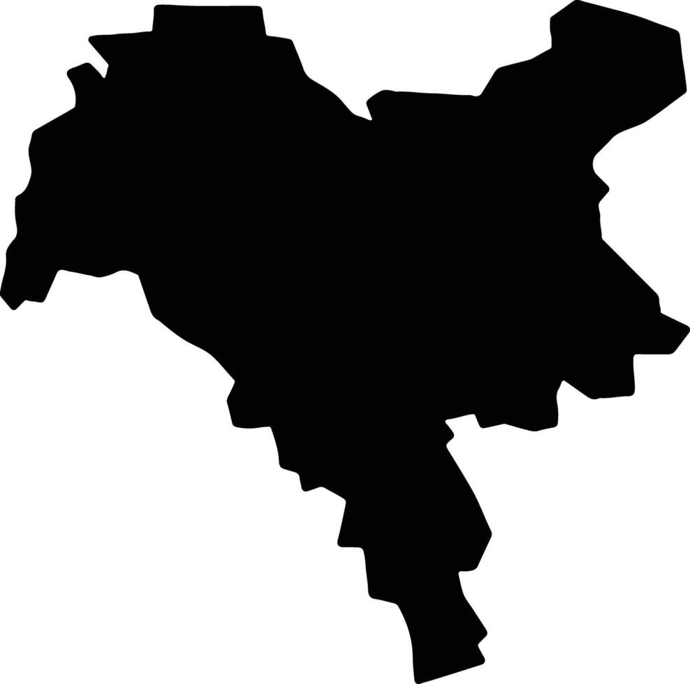 Kiev City Ukraine silhouette map vector