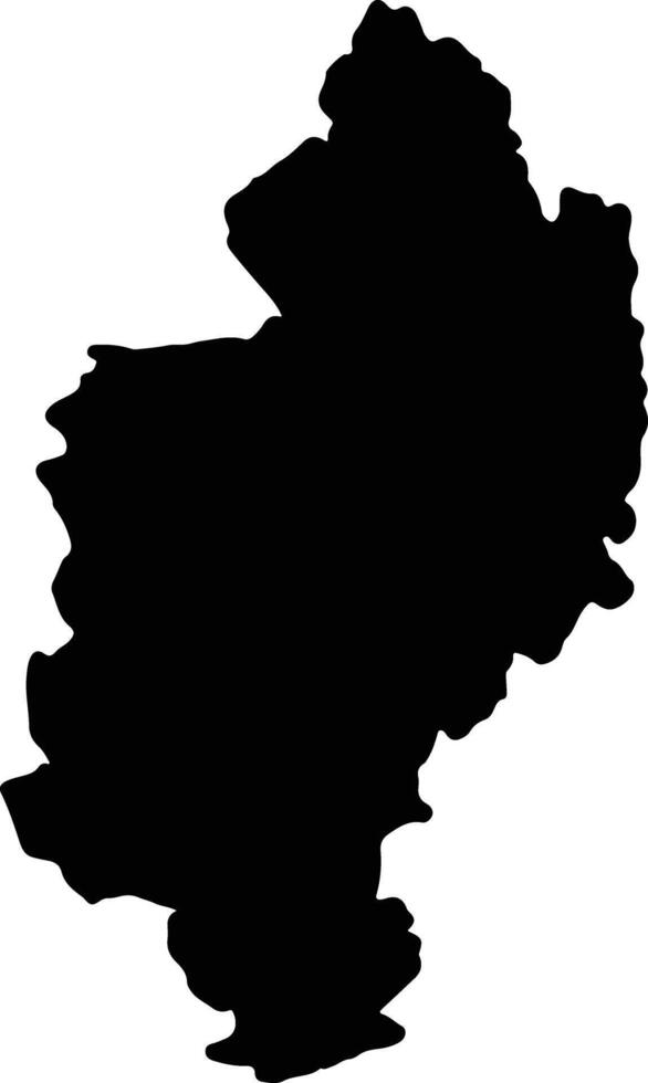 Kachin Myanmar silhouette map vector