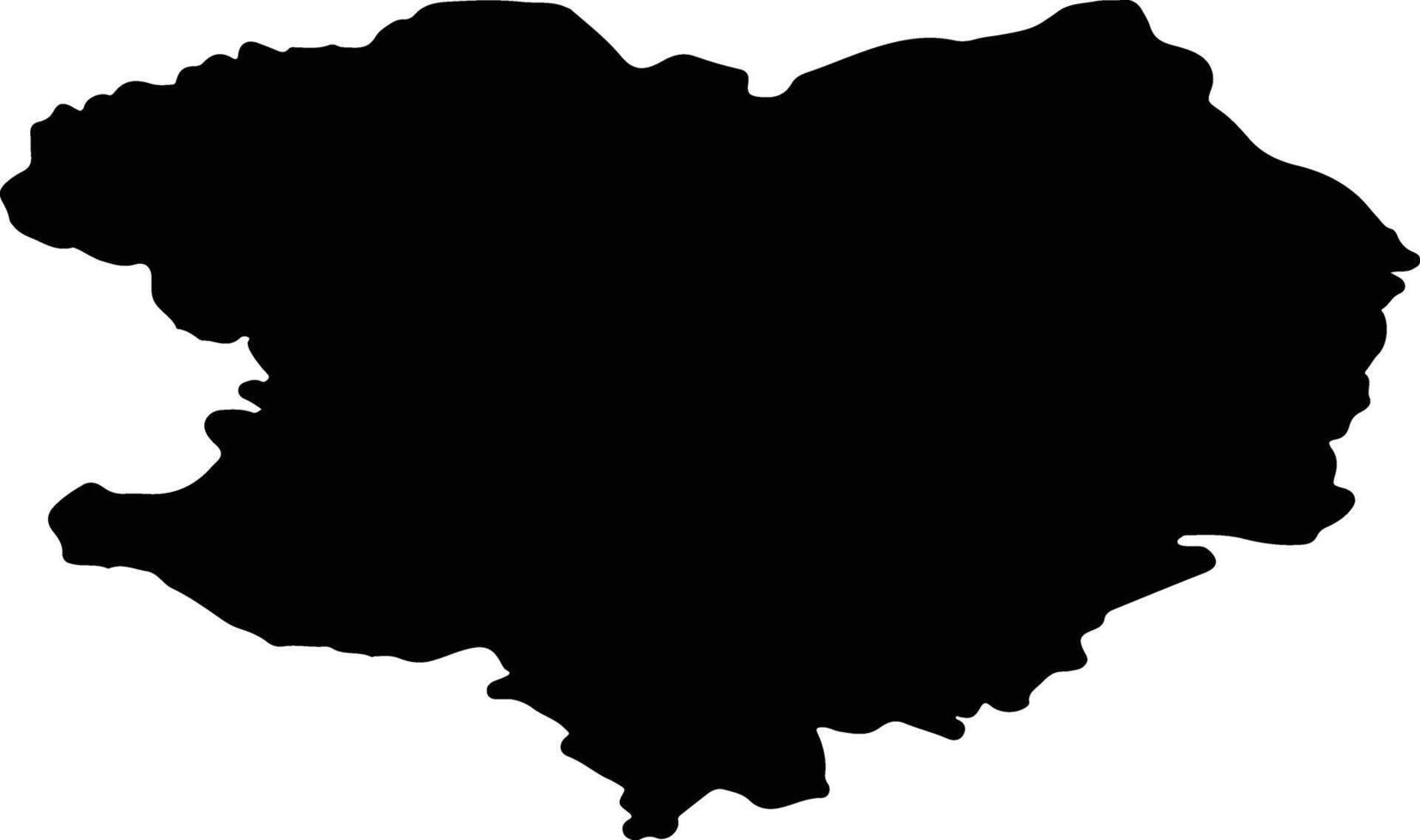 Kharkiv Ukraine silhouette map vector