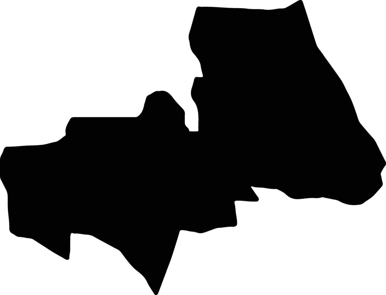 Kitgum Uganda silhouette map vector