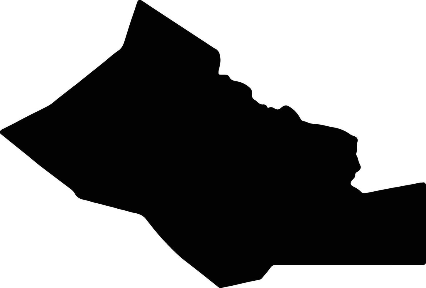 Kidal Mali silhouette map vector