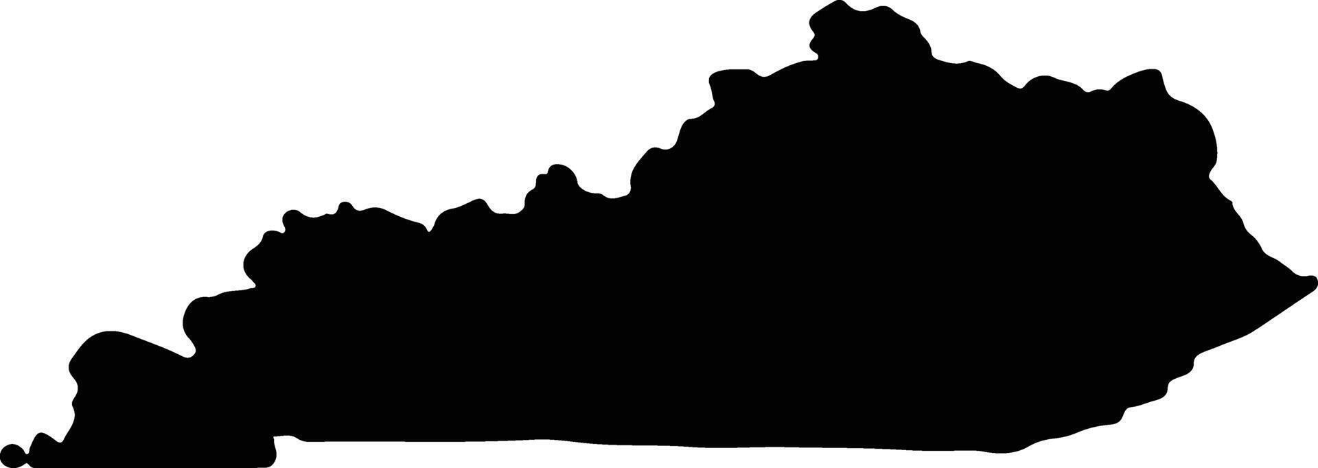 Kentucky United States of America silhouette map vector