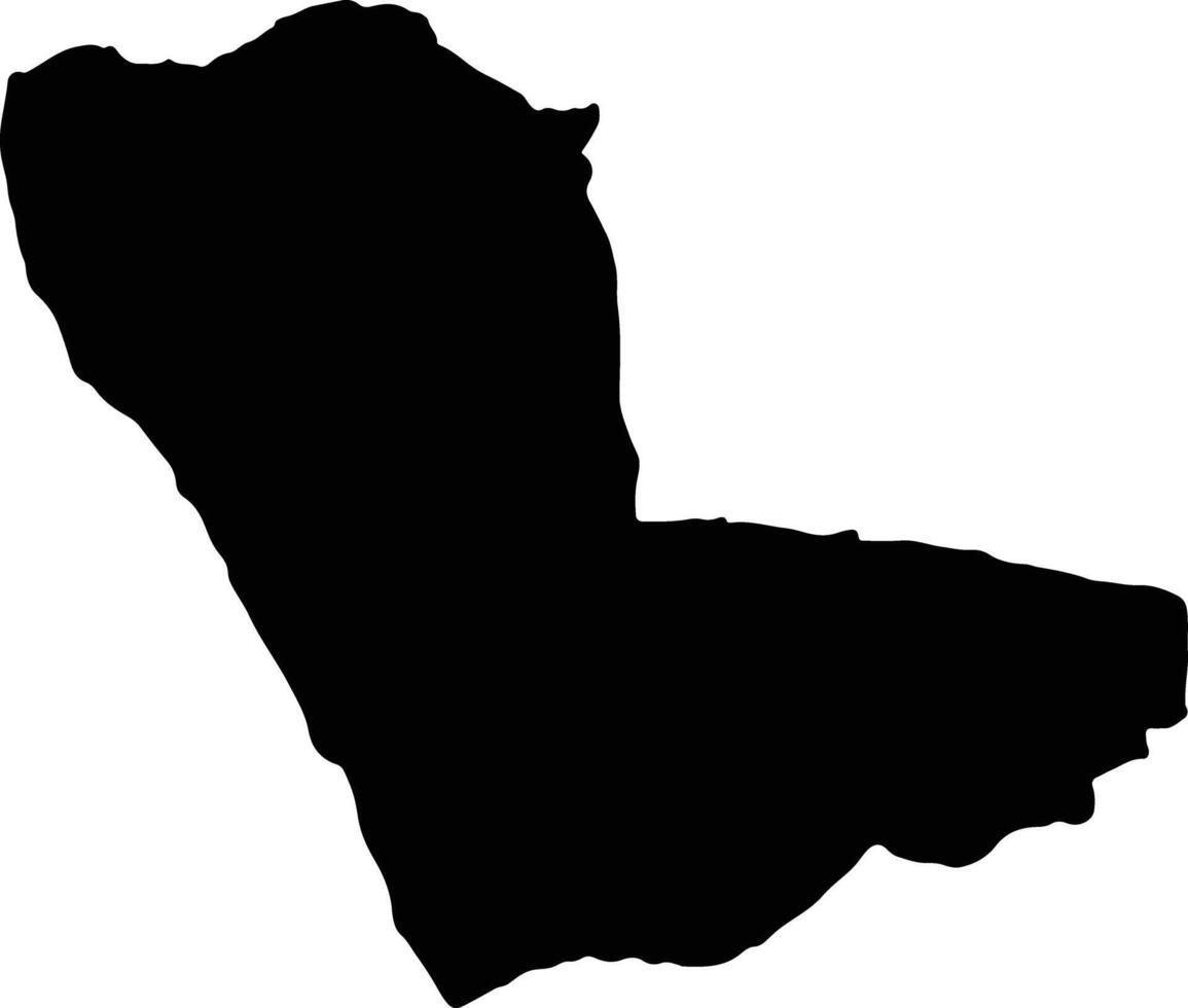 Kunene Namibia silhouette map vector