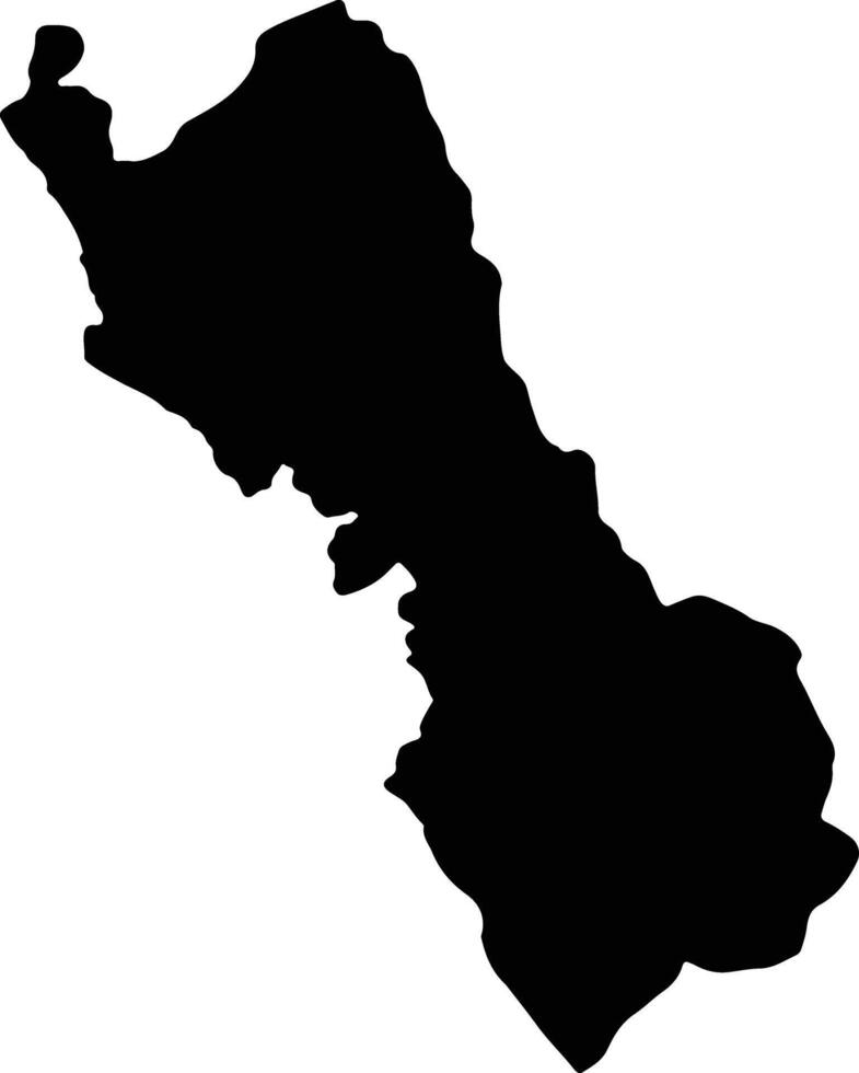 Lima Peru silhouette map vector