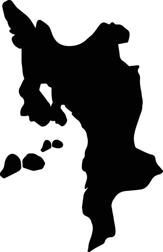 Leyte Philippines silhouette map vector