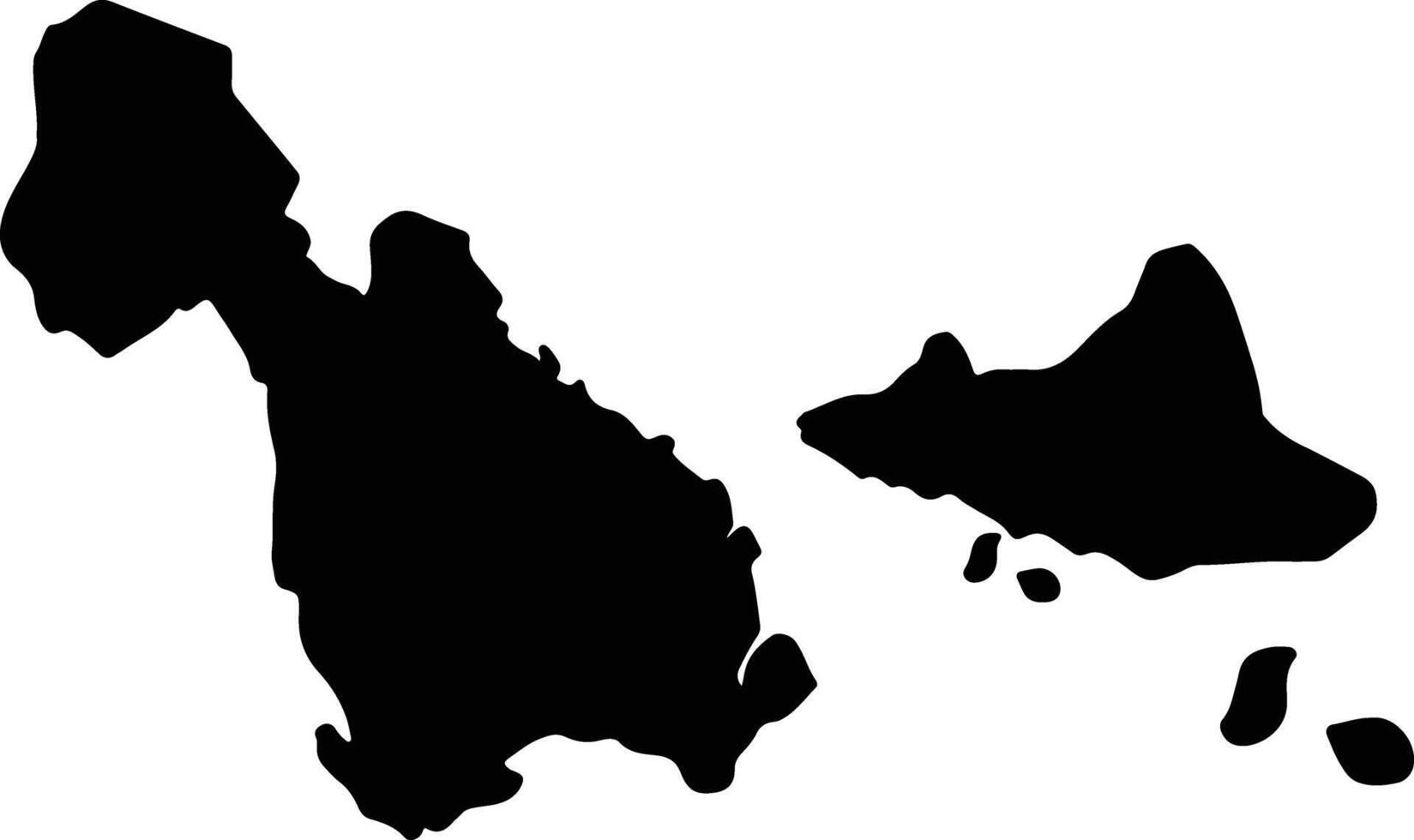 Malampa Vanuatu silhouette map vector
