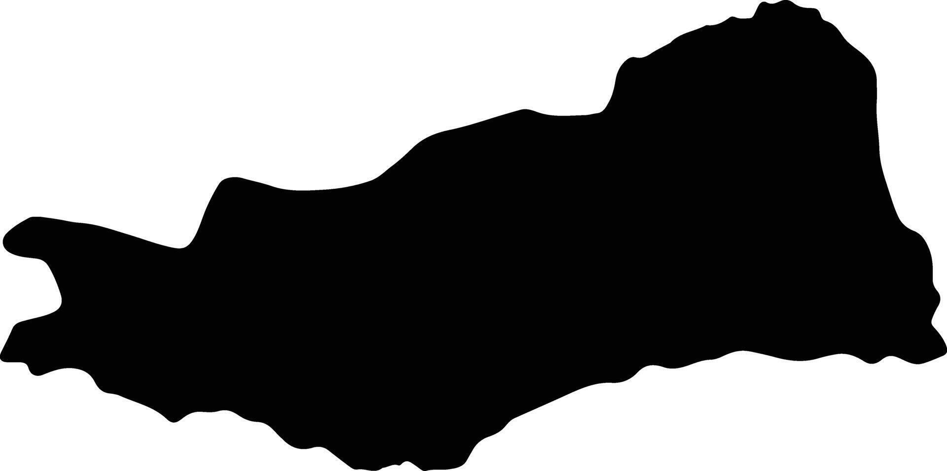 Lusaka Zambia silhouette map vector