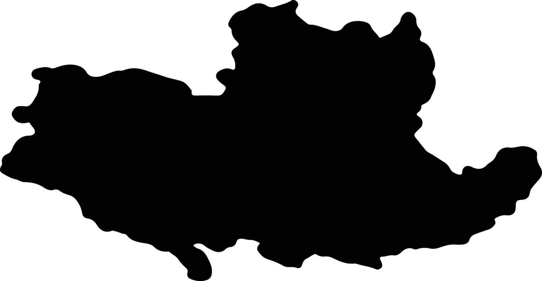 Kolubarski Republic of Serbia silhouette map vector