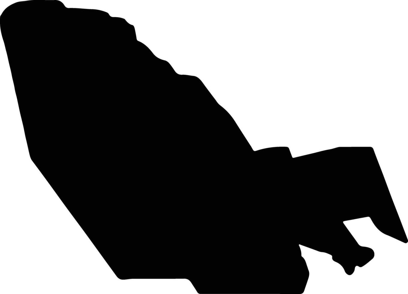 Lac Chad silhouette map vector