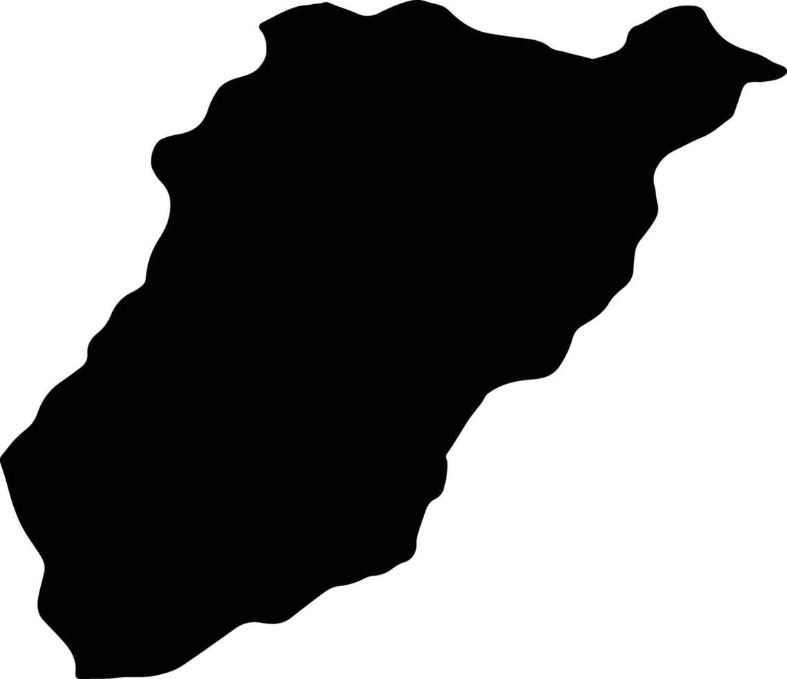 Lavalleja Uruguay silhouette map vector