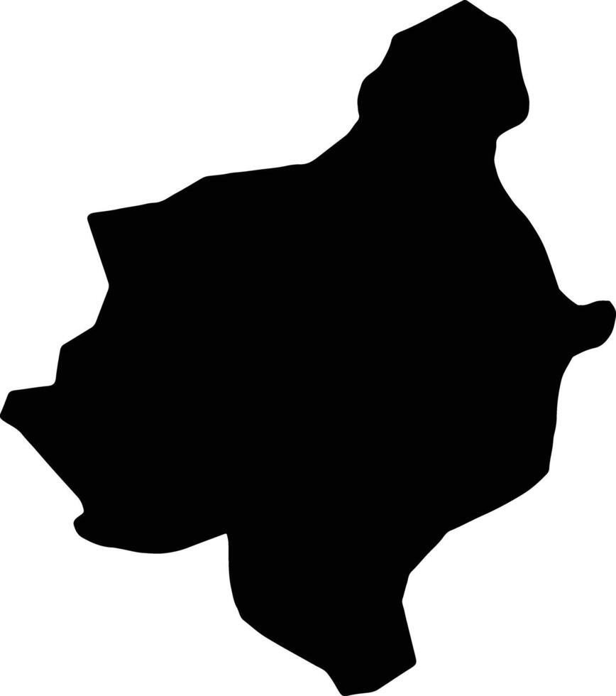 Nebbi Uganda silhouette map vector