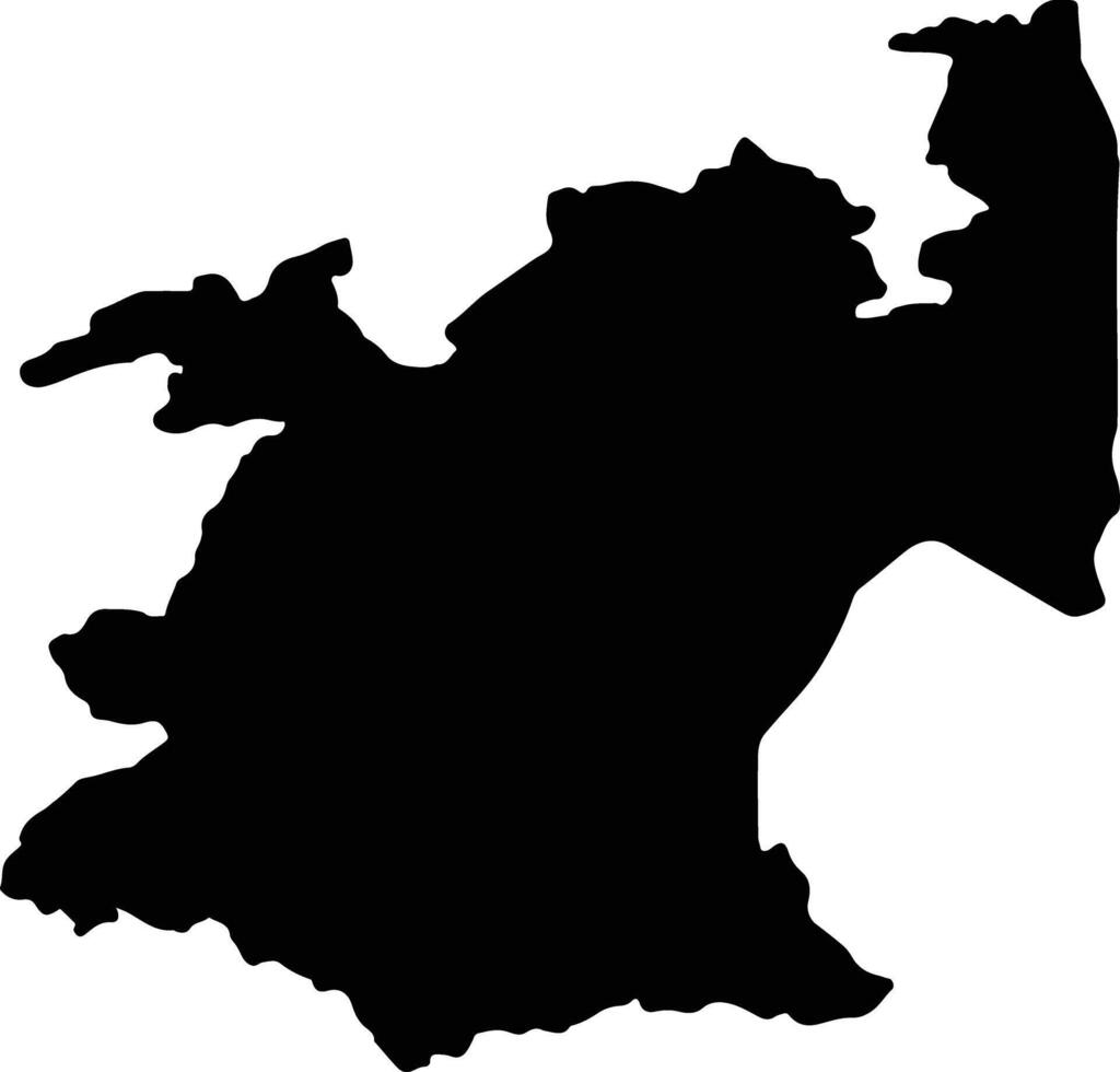 Mpumalanga South Africa silhouette map vector