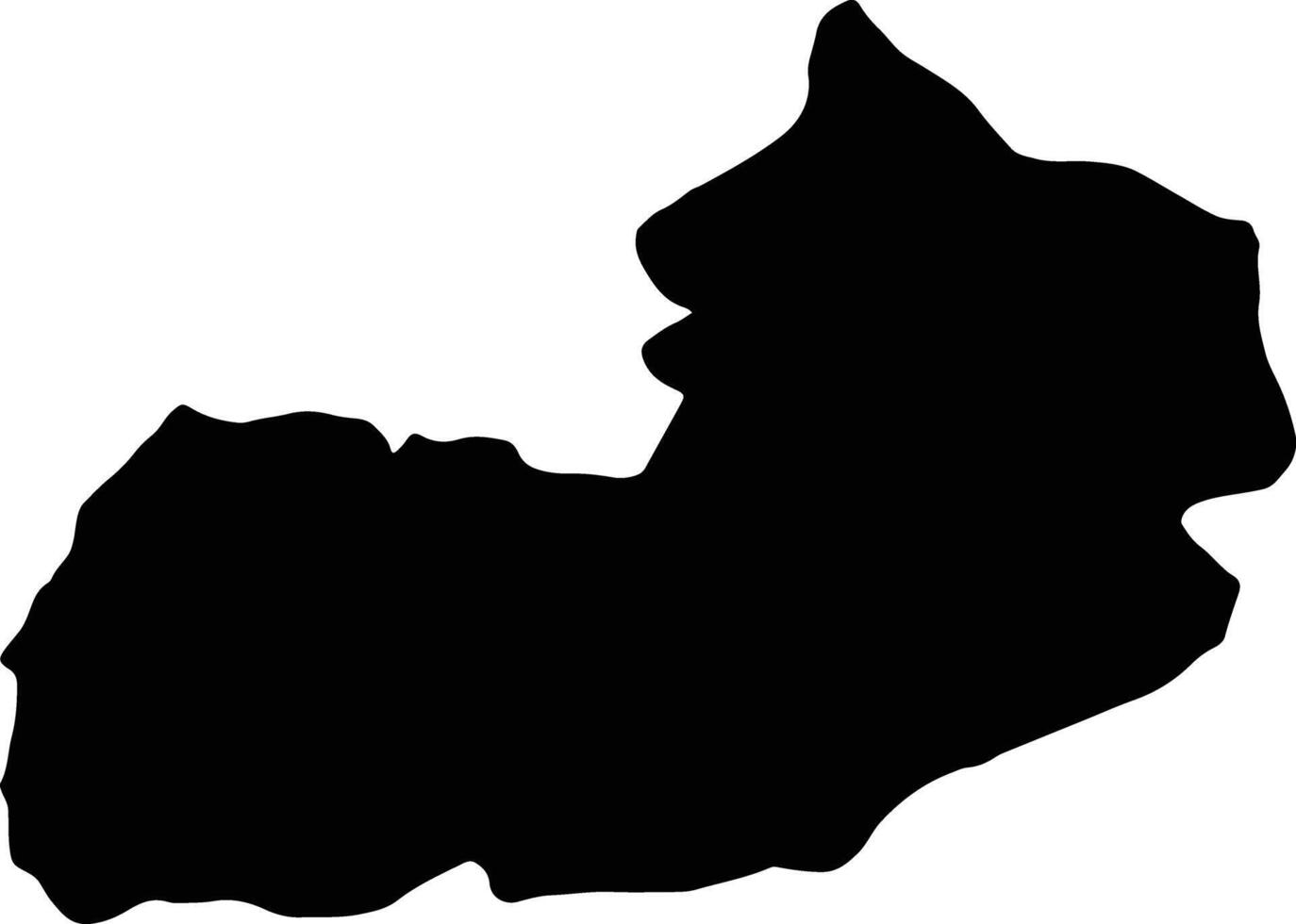 Marrakech - Tensift - Al Haouz Morocco silhouette map vector