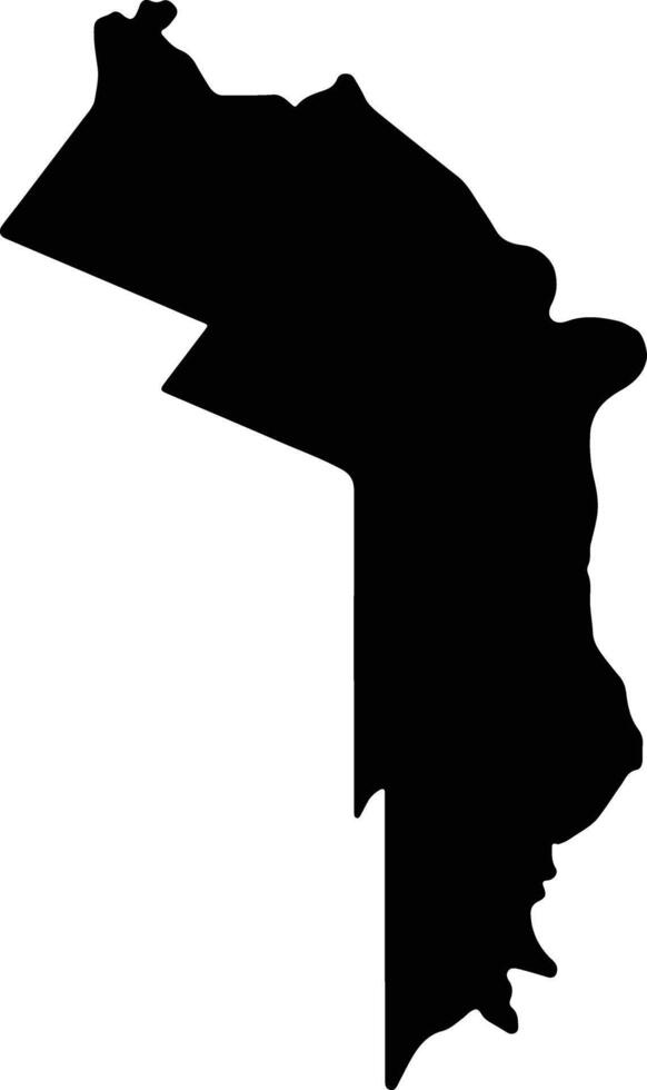 Mindoro Oriental Philippines silhouette map vector