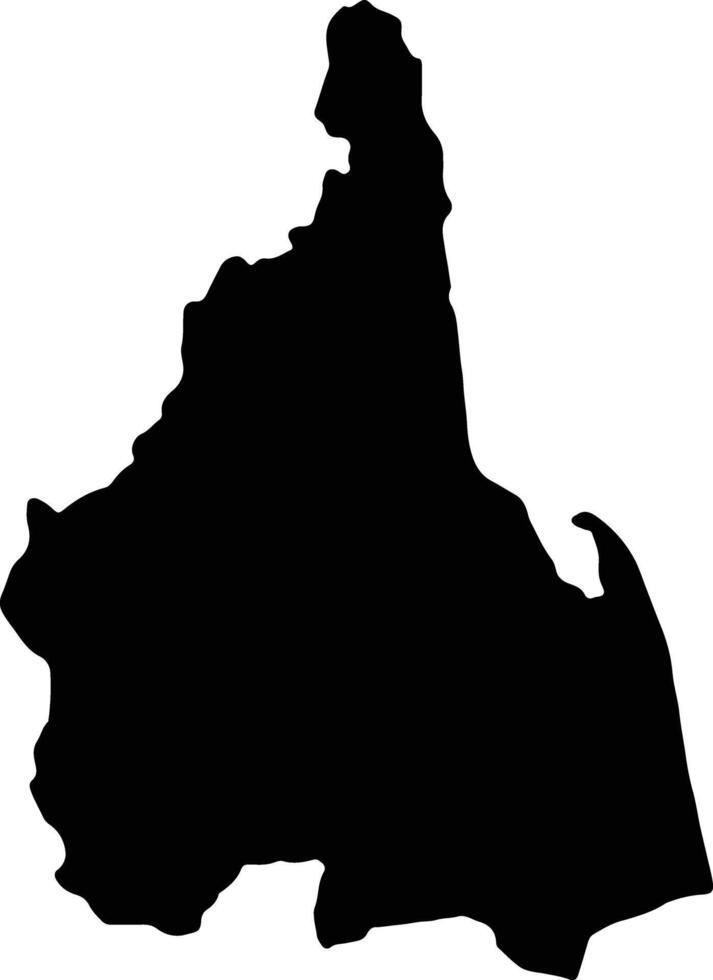 Nakhon Si Thammarat Thailand silhouette map vector