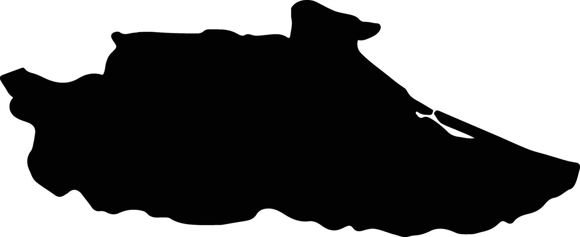 Miranda Venezuela silhouette map vector