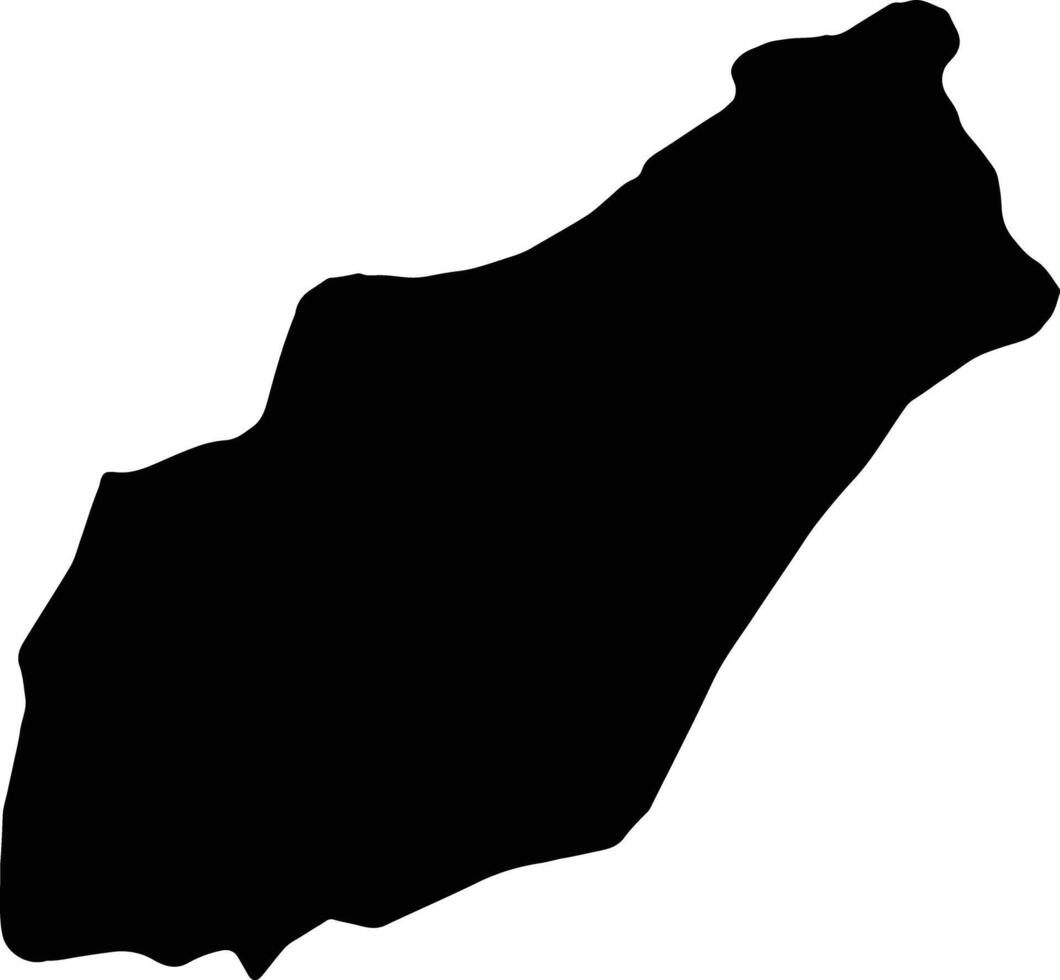 Nabeul Tunisia silhouette map vector