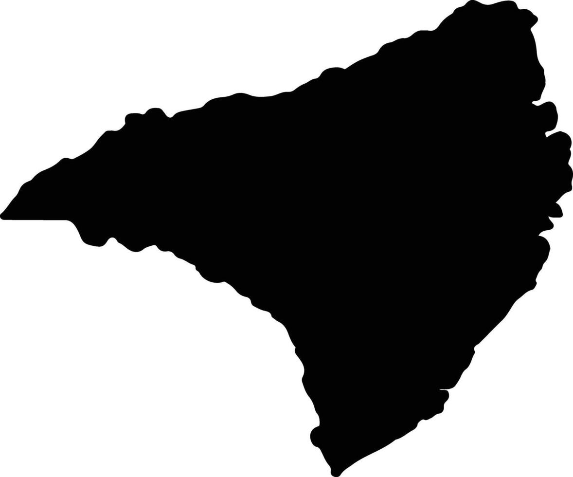 Nampula Mozambique silhouette map vector