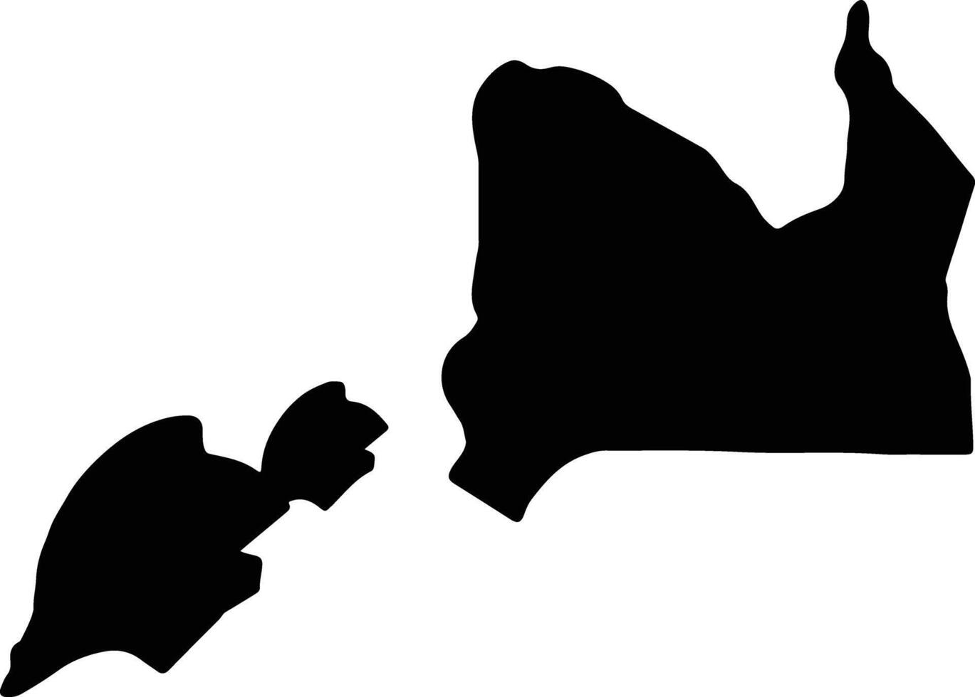 Misamis Oriental Philippines silhouette map vector