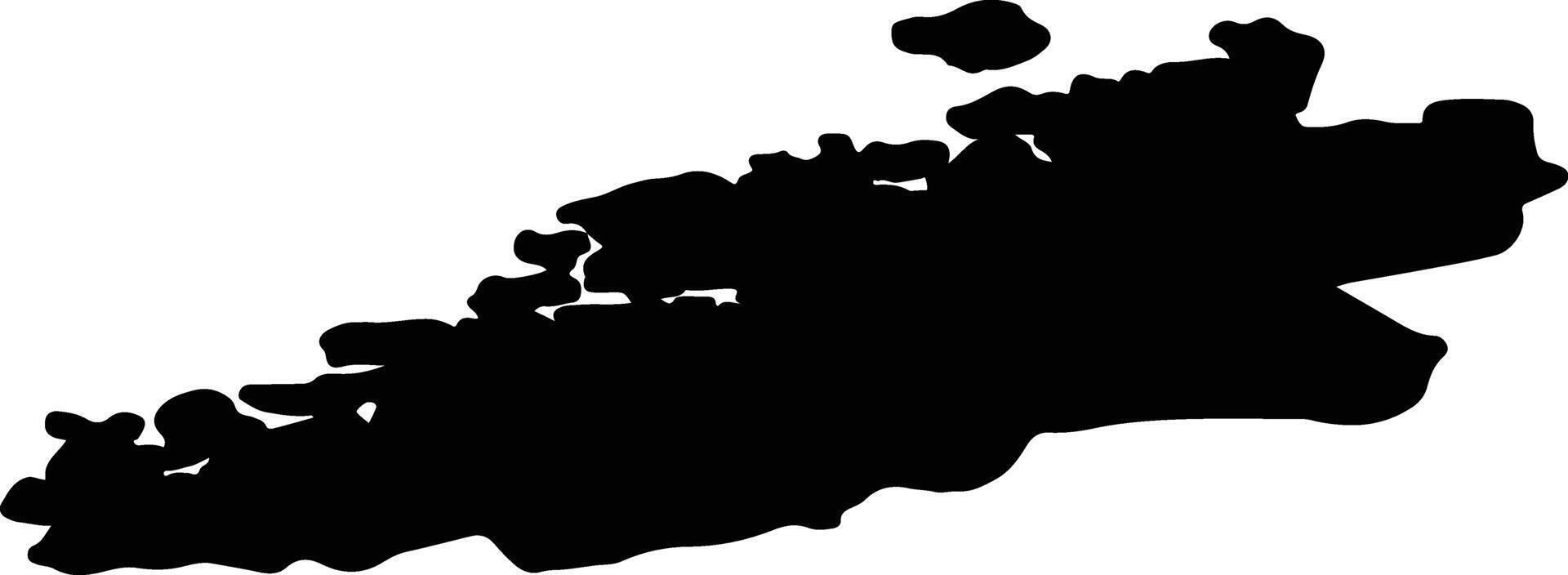 More og Romsdal Norway silhouette map vector