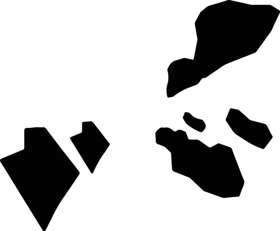 Mont Fleuri Seychelles silhouette map vector